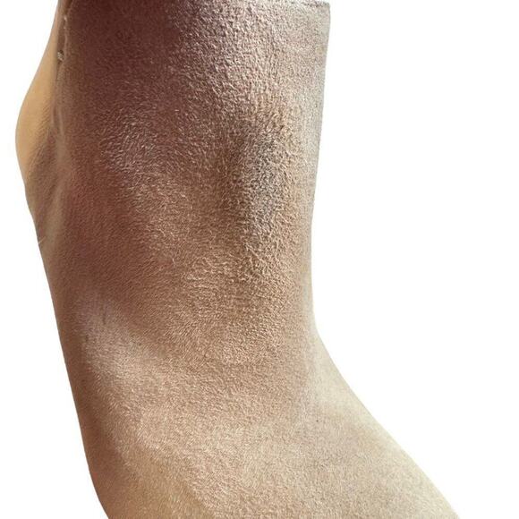 Gianni Bini Suede‎ Booties Women's 7.5 Tan Zip Boho Leather - Picture 8 of 9